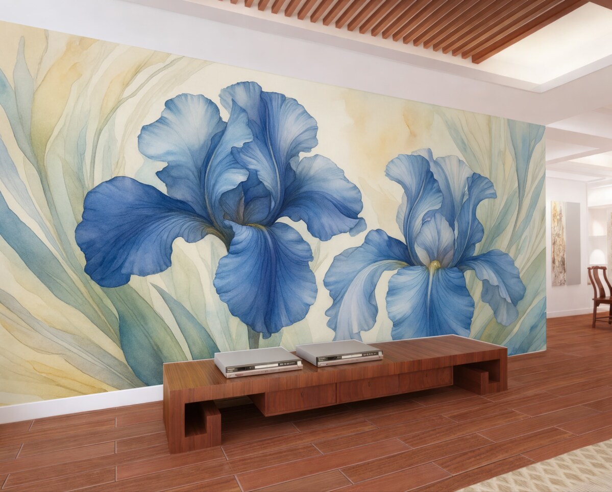 Fototapeta Irysy naśladujące akwarelę