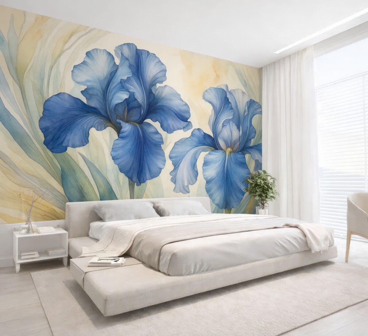 Fototapeta Irysy naśladujące akwarelę