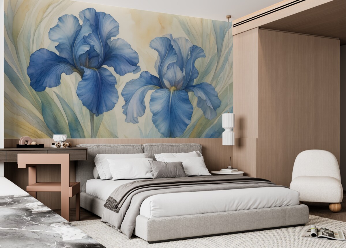 Fototapeta Irysy naśladujące akwarelę