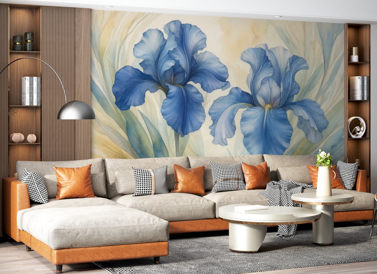 Fototapeta Irysy naśladujące akwarelę