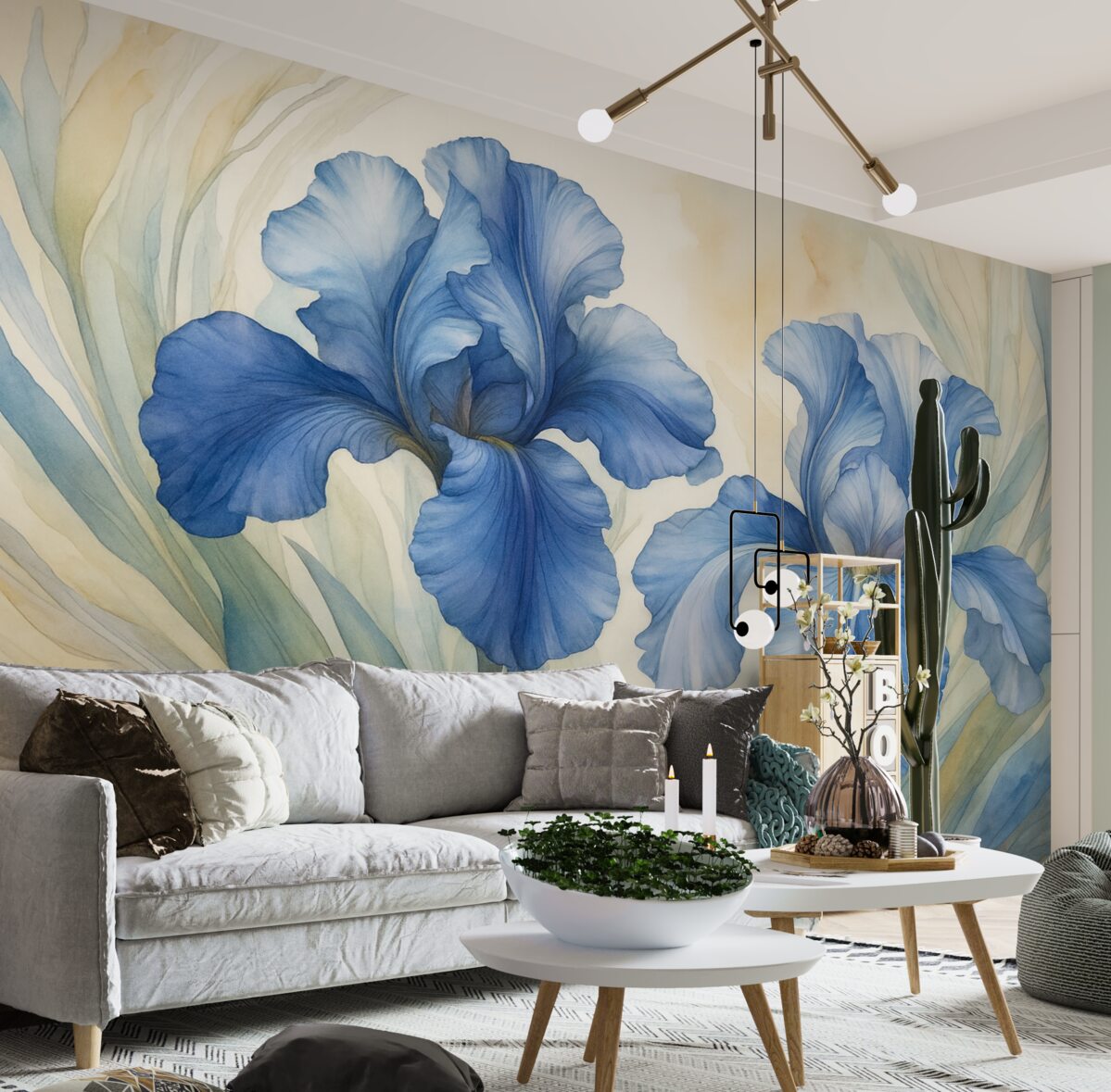 Fototapeta Irysy naśladujące akwarelę