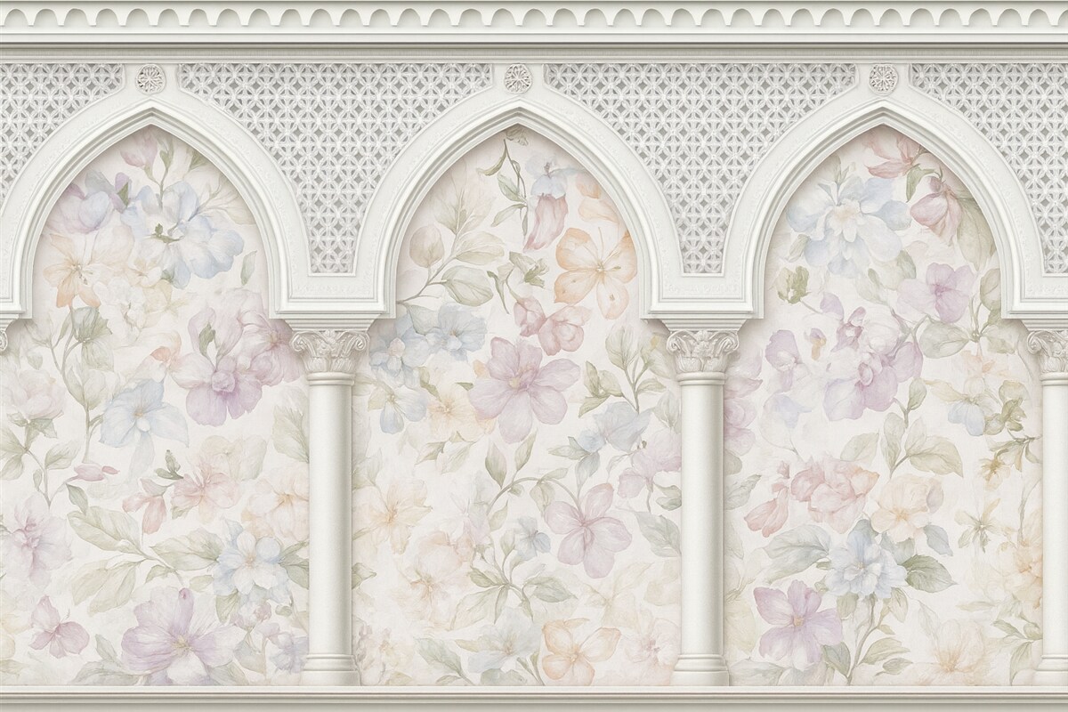 Fototapeta Kwiaty za tęczą.