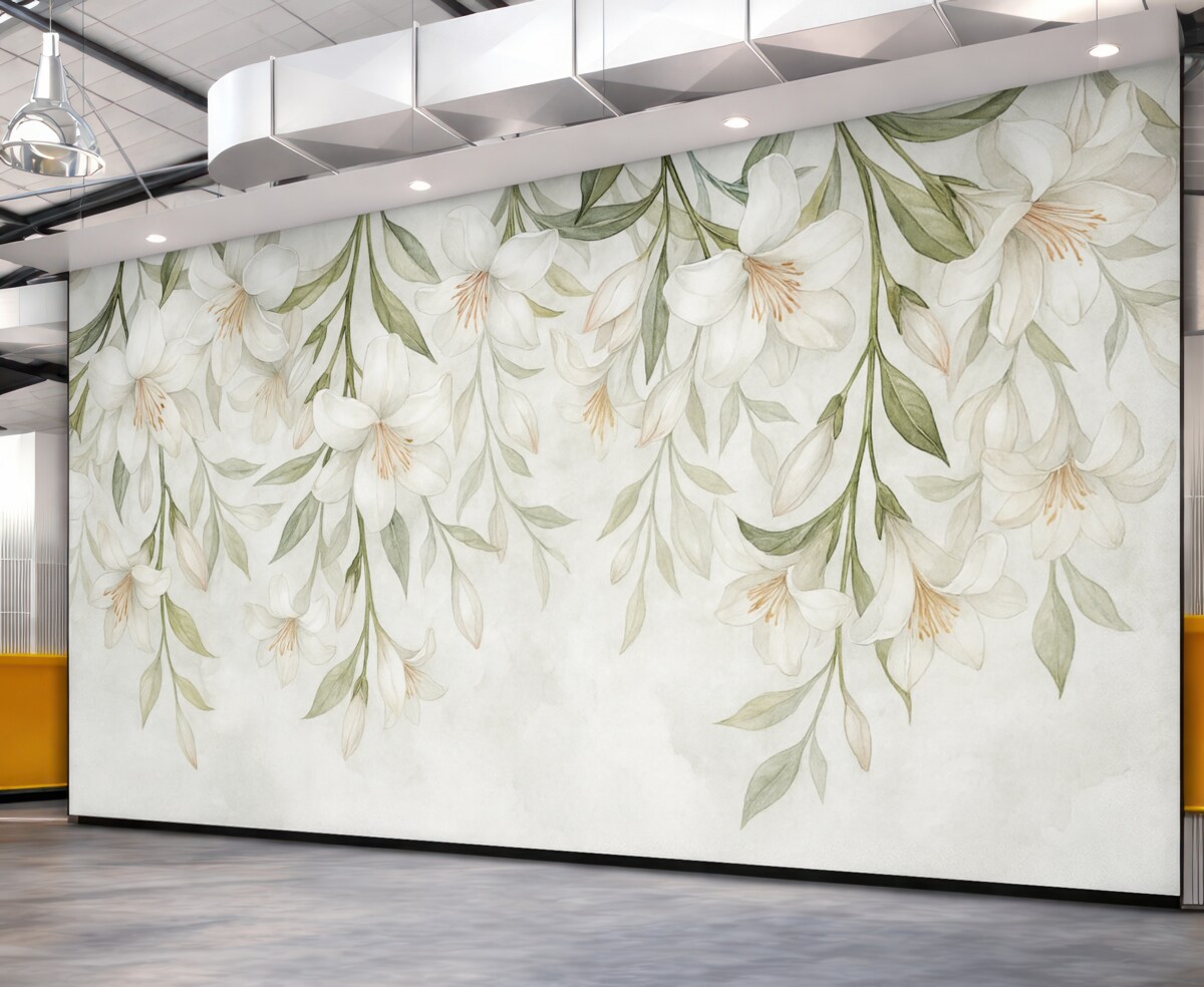 Fototapeta Łagodne kwiaty jaśminu z wierzchu.