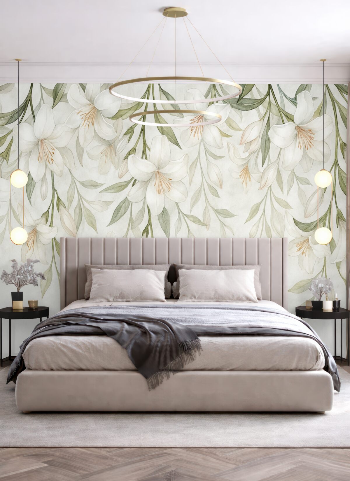 Fototapeta Łagodne kwiaty jaśminu z wierzchu.