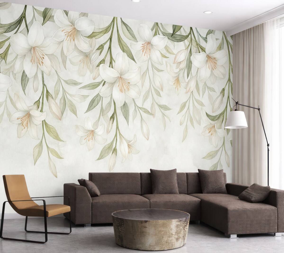 Fototapeta Łagodne kwiaty jaśminu z wierzchu.