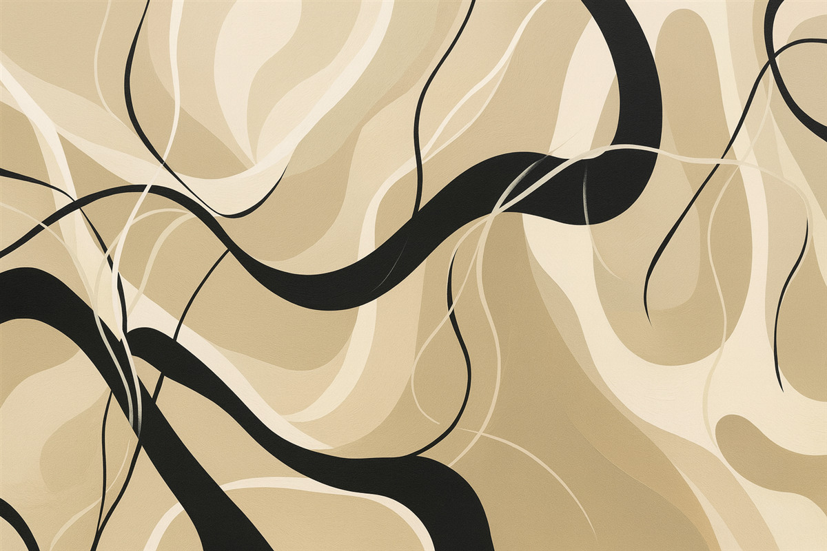 Fototapeta Abstrakcyjna struktura z krzywymi liniami.