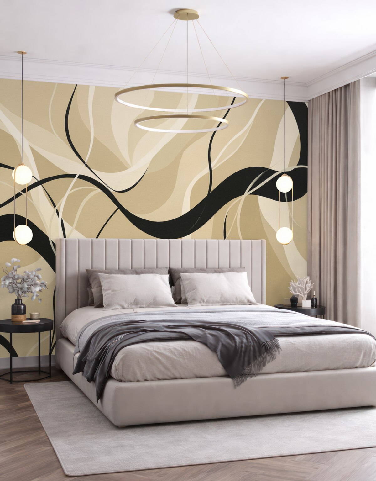 Fototapeta Abstrakcyjna struktura z krzywymi liniami.