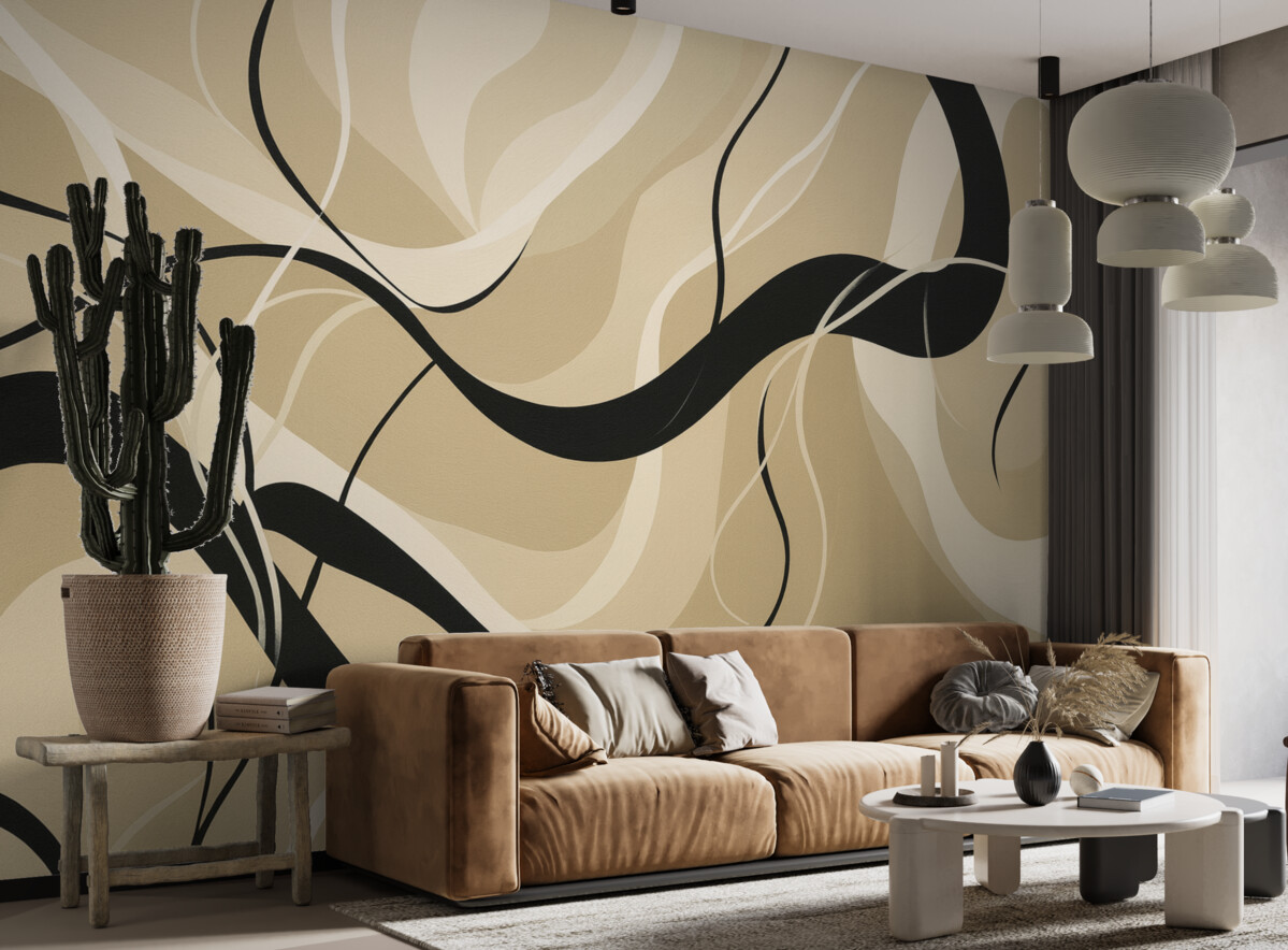 Fototapeta Abstrakcyjna struktura z krzywymi liniami.