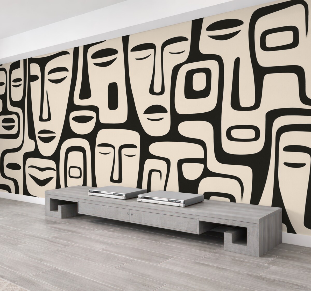 Fototapeta Graficzny wizerunek abstrakcyjnych postaci.