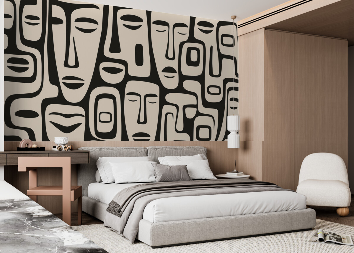 Fototapeta Graficzny wizerunek abstrakcyjnych postaci.