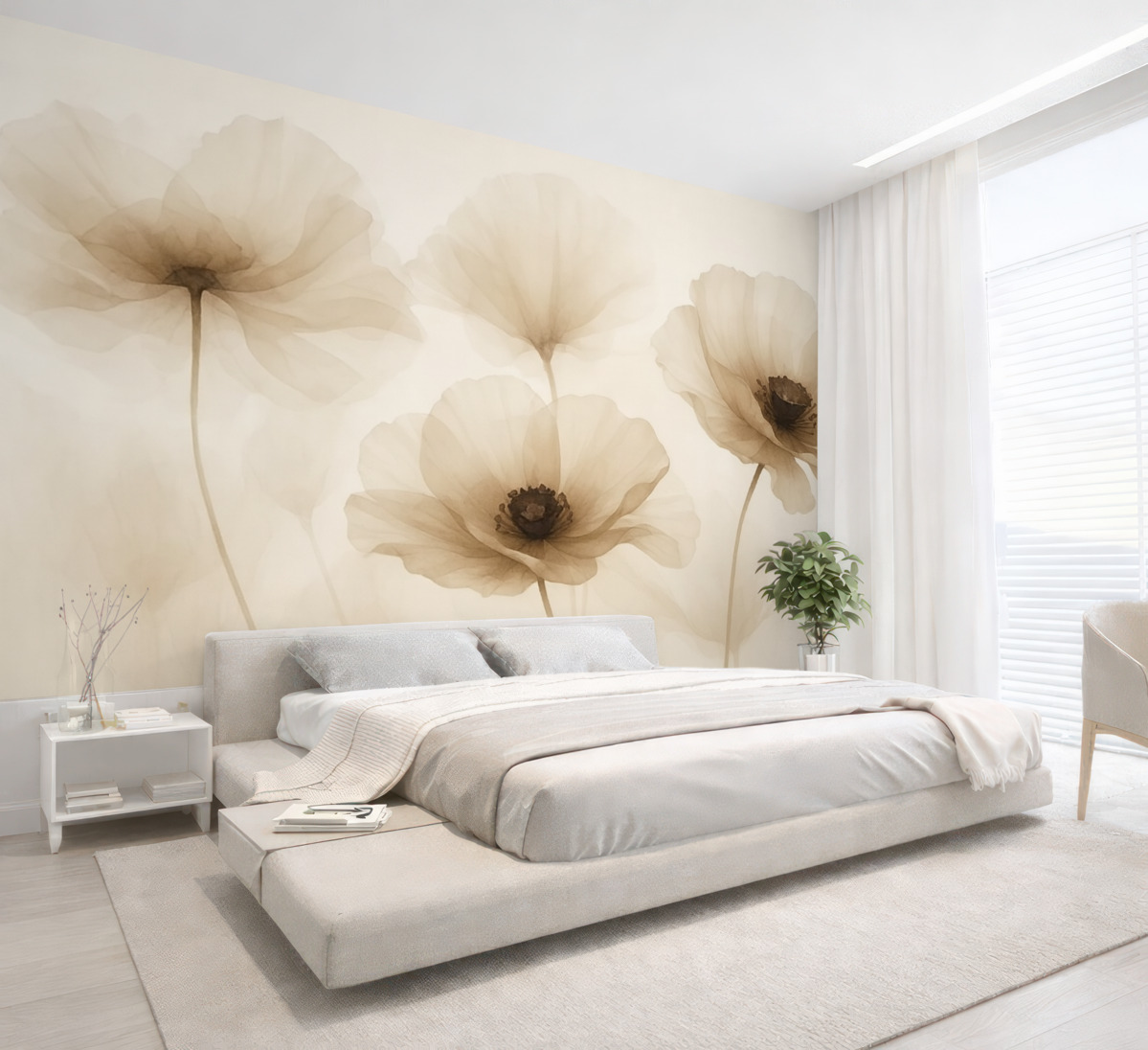 Fototapeta Abstrakcyjne kontury kwiatów.