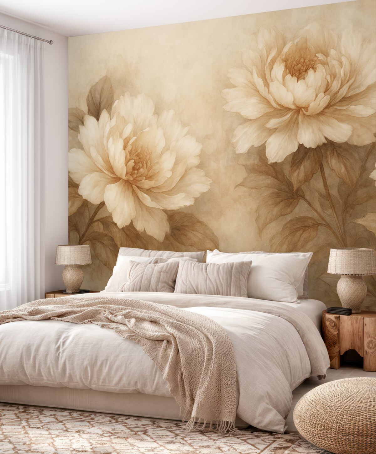 Fototapeta Aranżacja kwiatowa w stylu retro.