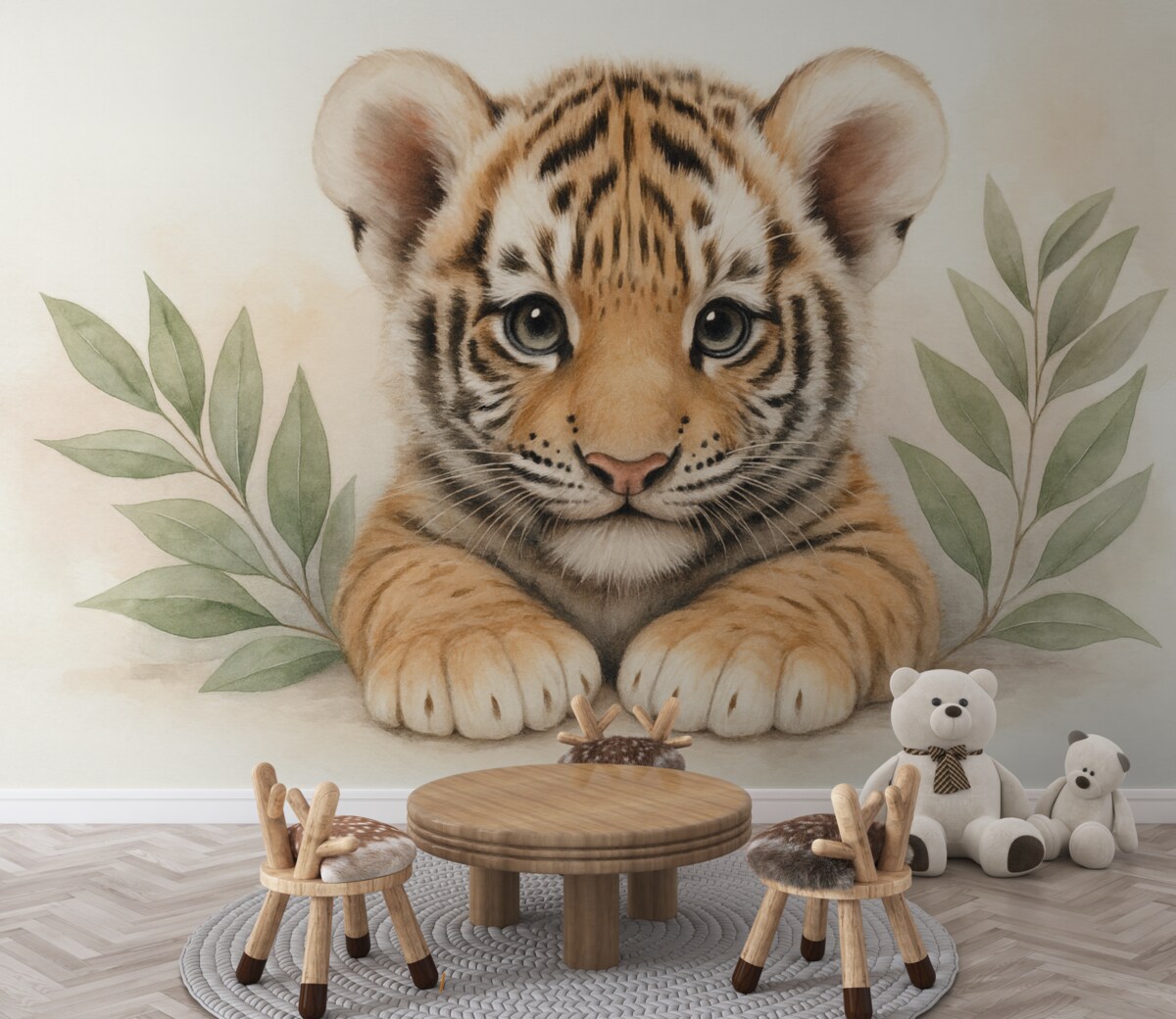 Fototapeta Urocze małe tygrysiątko.