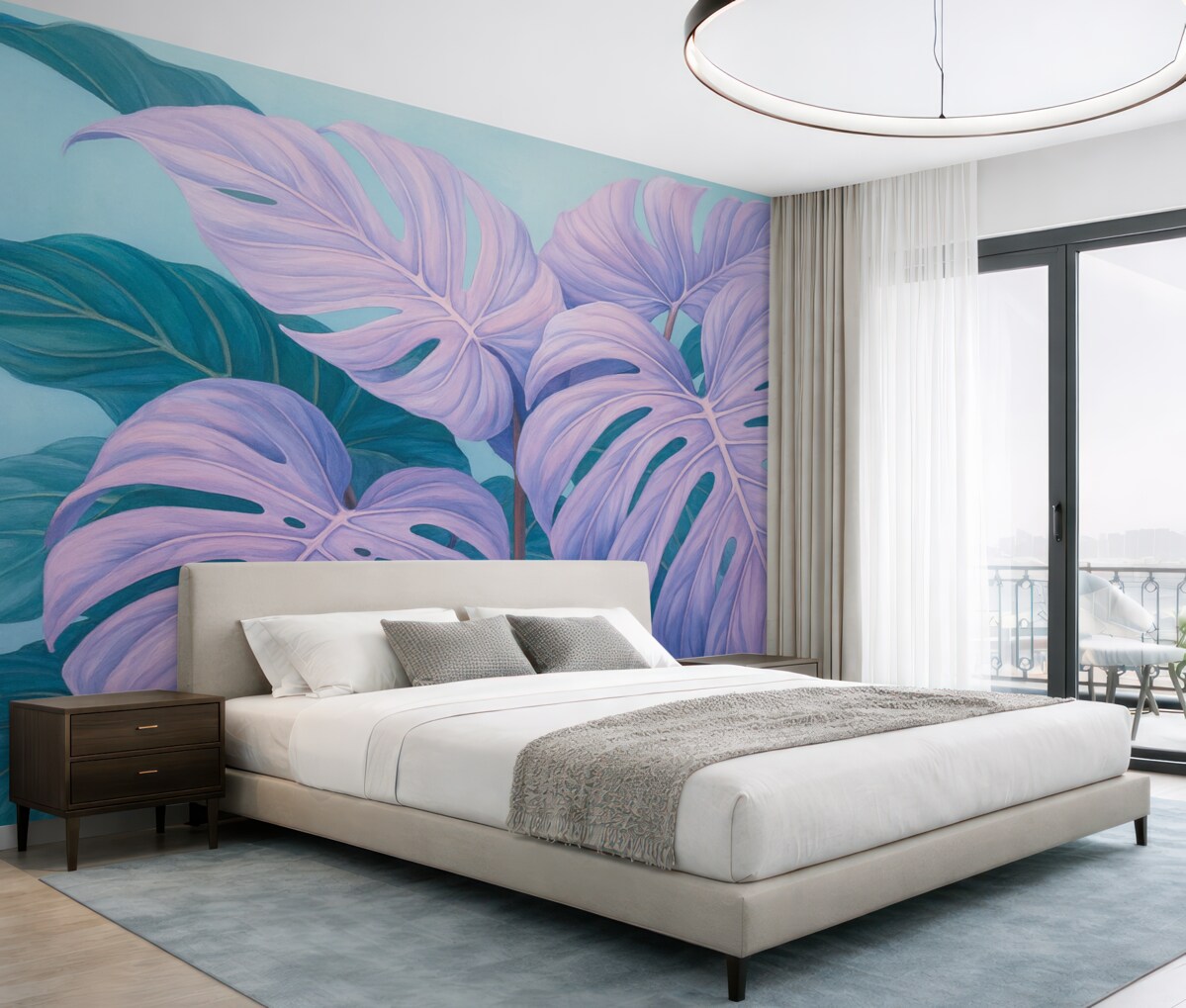 Fototapeta Liście tropikalne w jaskrawych barwach.