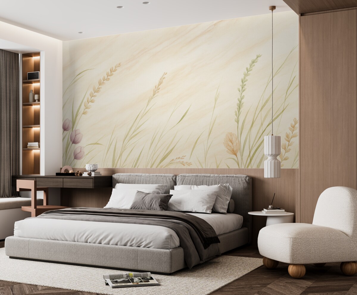 Fototapeta Pnie łąkowe na marmurowym tle.