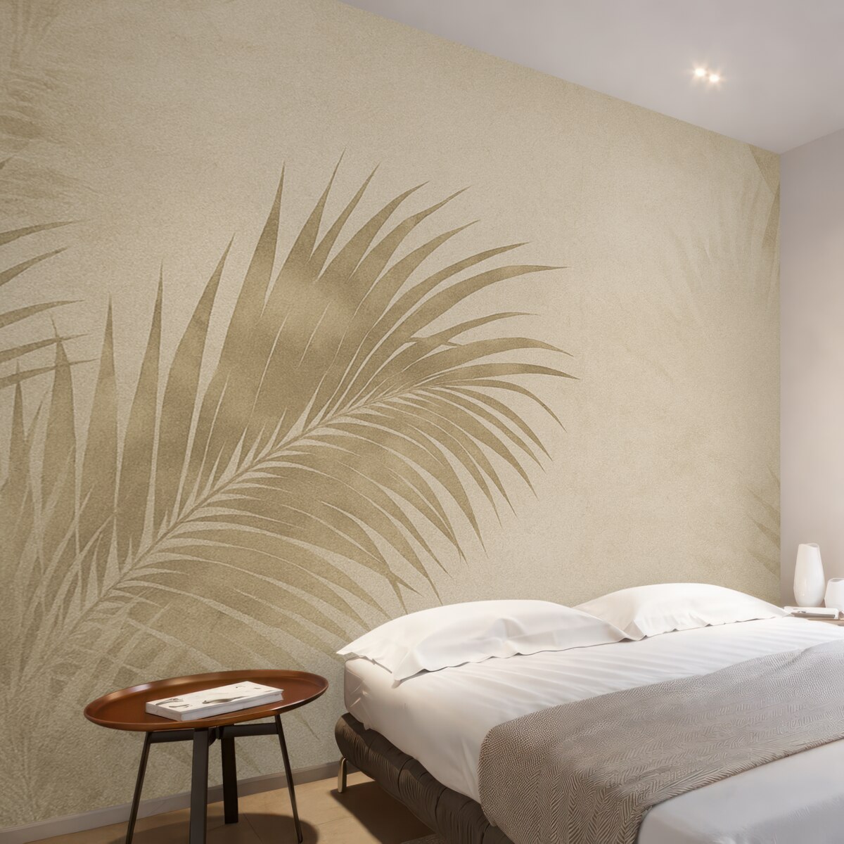 Fototapeta Tropikalne liście w mglistym stylu grunge.