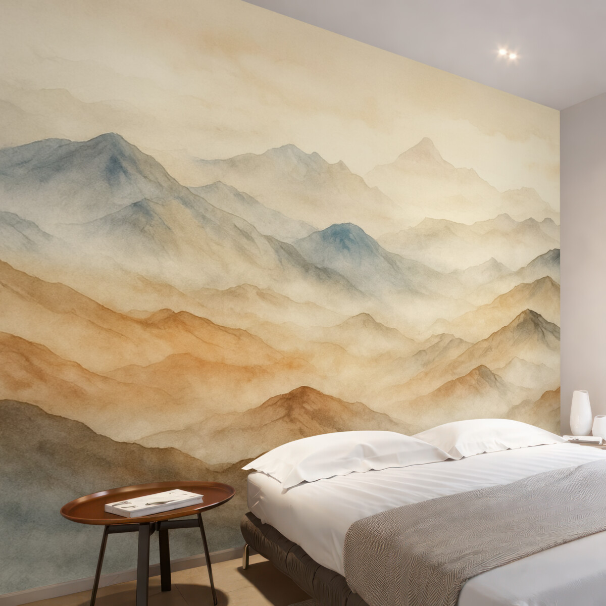 Fototapeta Zamglone góry w subtelnych odcieniach.