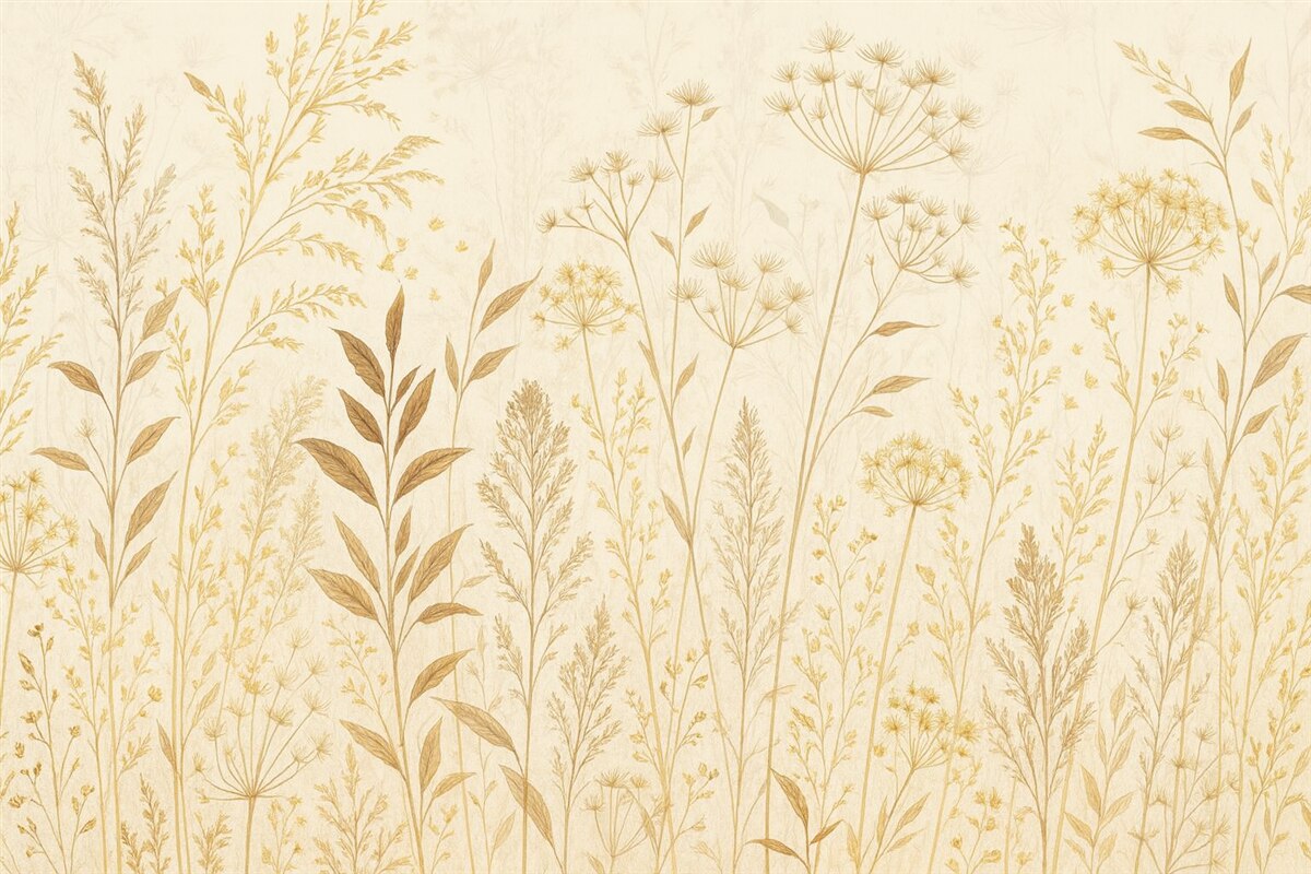 Fototapeta Dzika trawa w subtelnych, naturalnych kolorach.