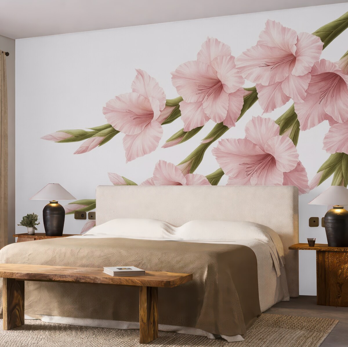 Fototapeta Wielkie kwiaty w kącie.