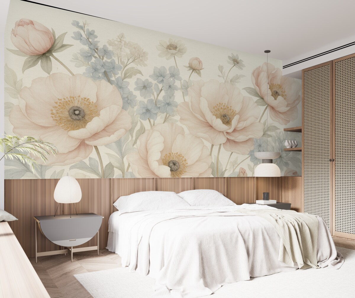 Fototapeta Bukiet kwiatów namalowany akwarelą.