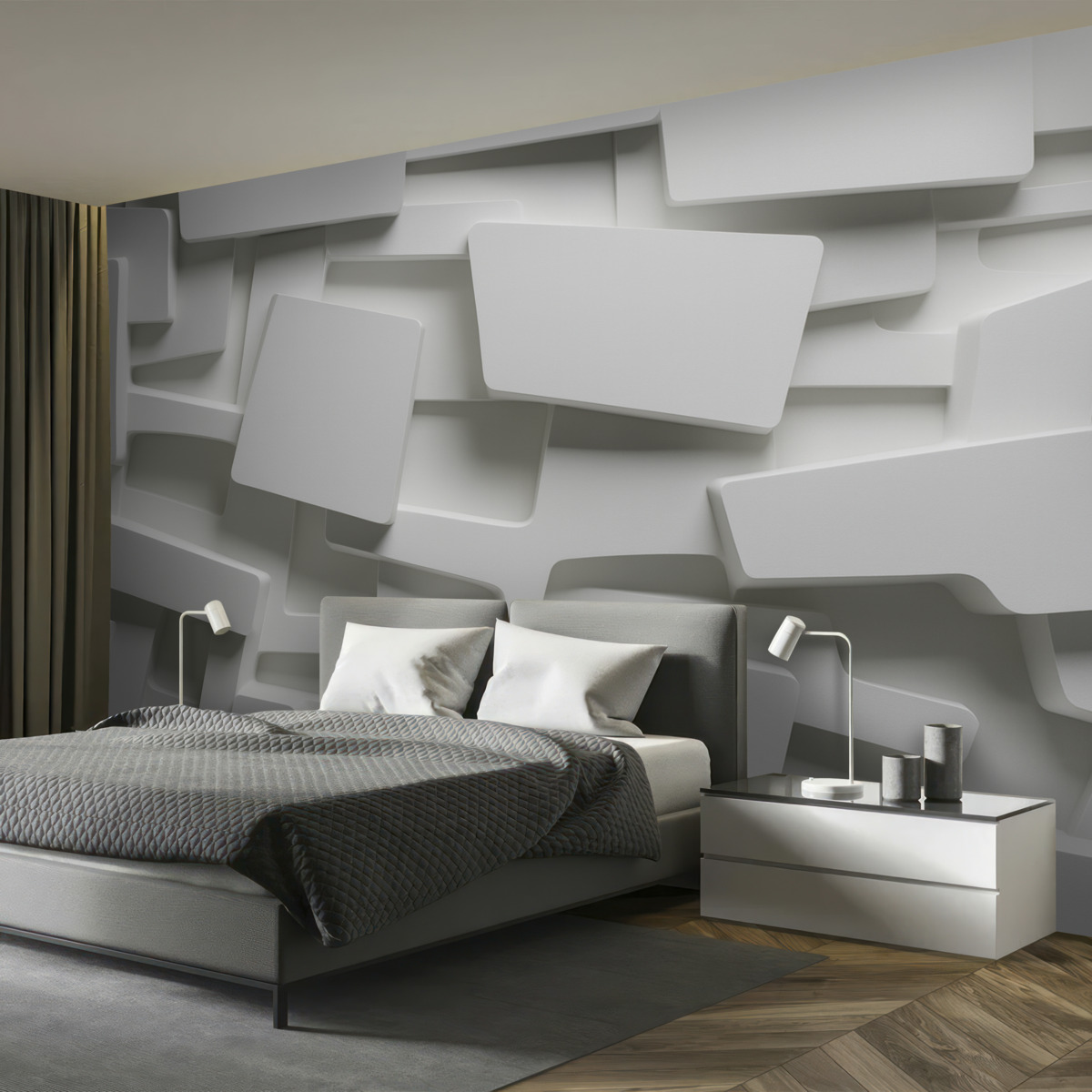 Fototapeta Wolumetryczne wypukłe kształty.