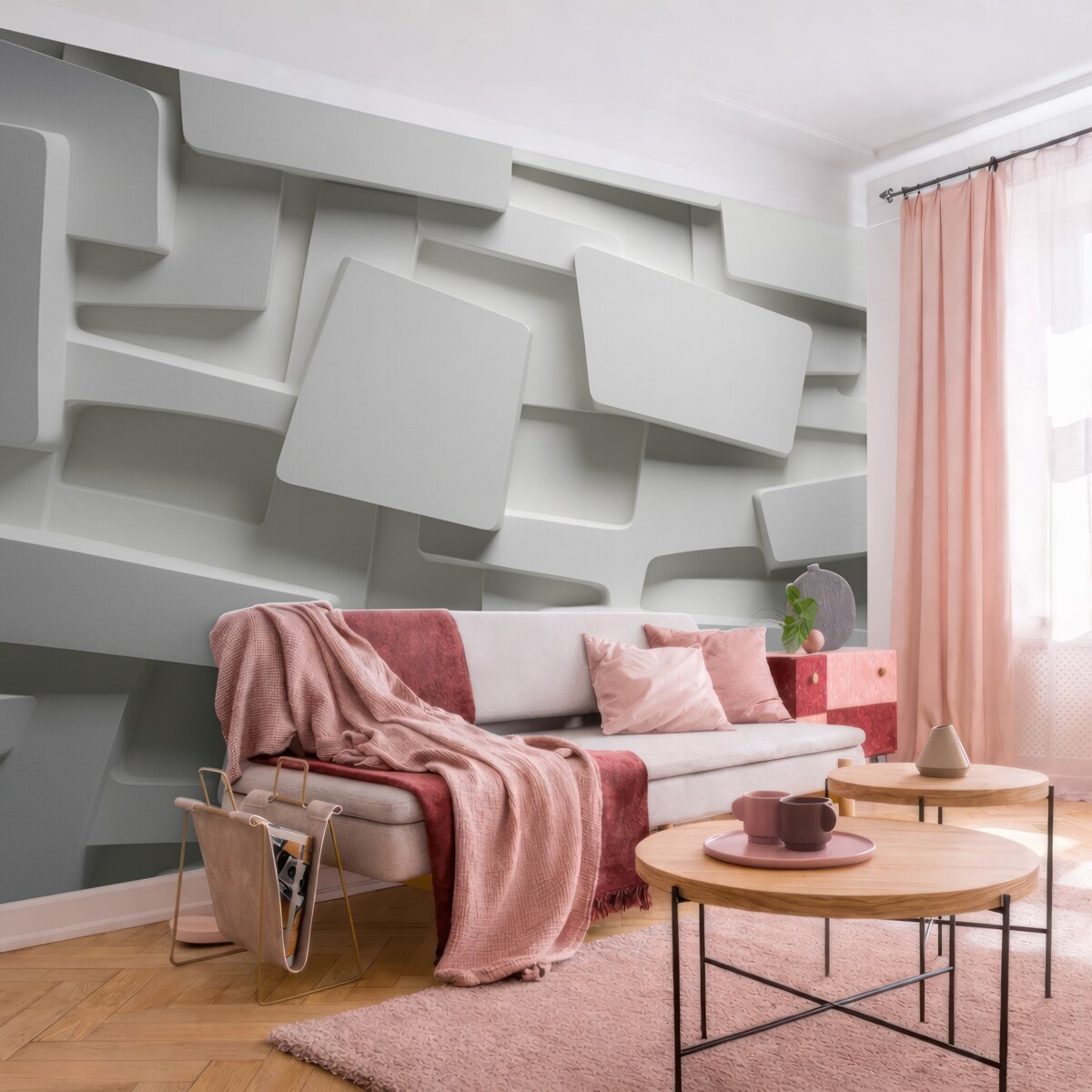 Fototapeta Wolumetryczne wypukłe kształty.