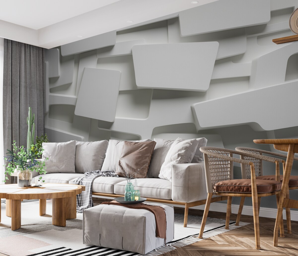 Fototapeta Wolumetryczne wypukłe kształty.