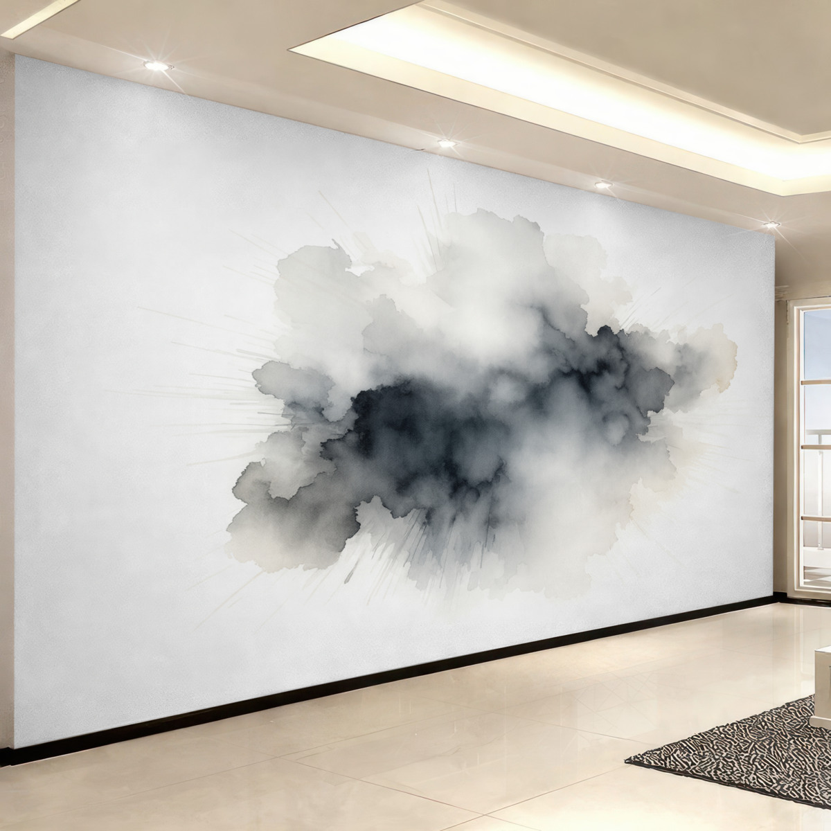 Fototapeta Plama przypominająca akwarelę.