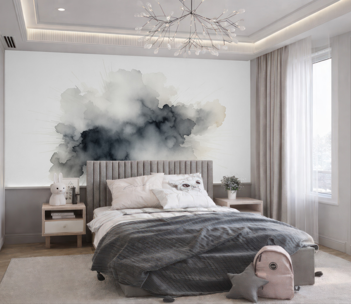 Fototapeta Plama przypominająca akwarelę.