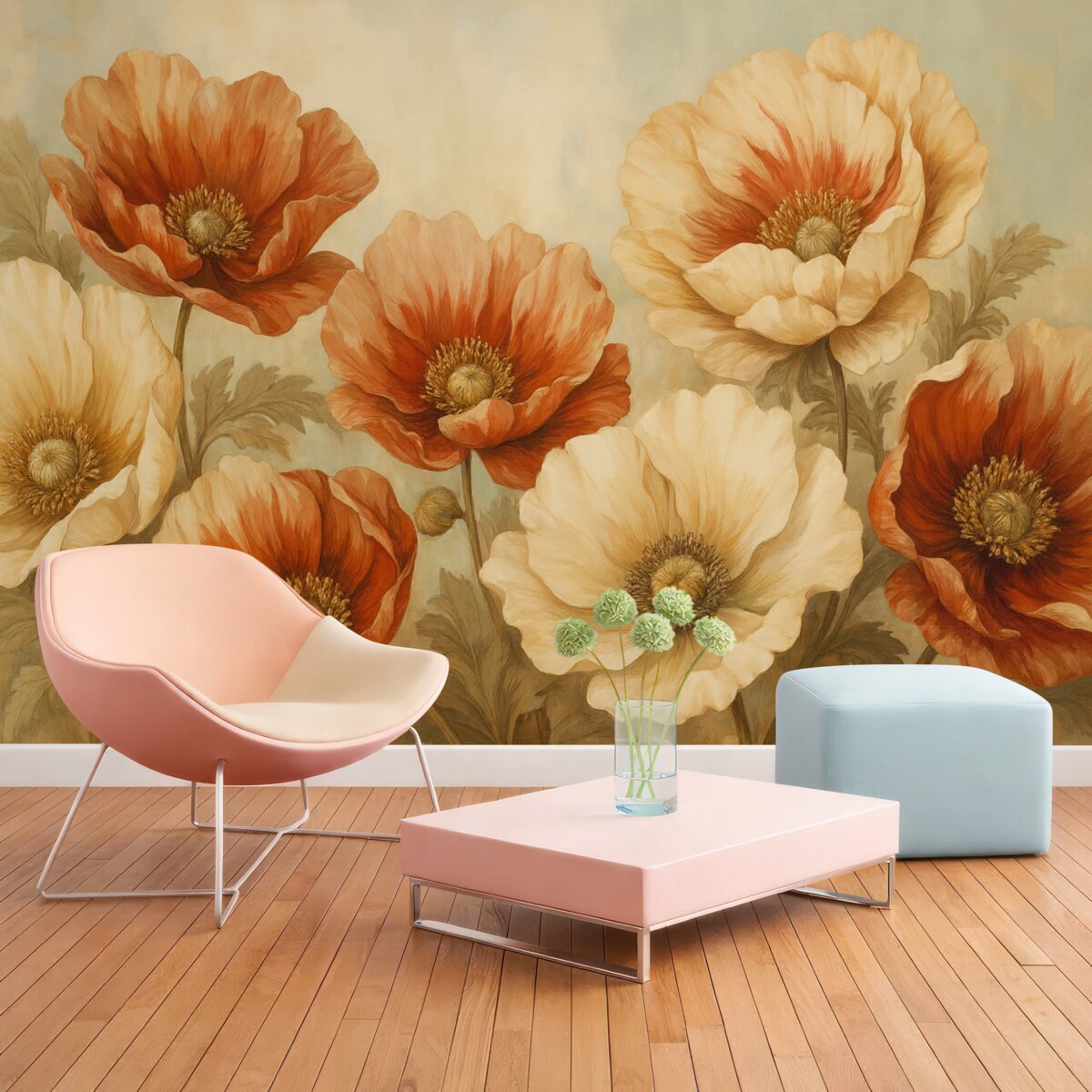 Fototapeta Maki w stylu retro.