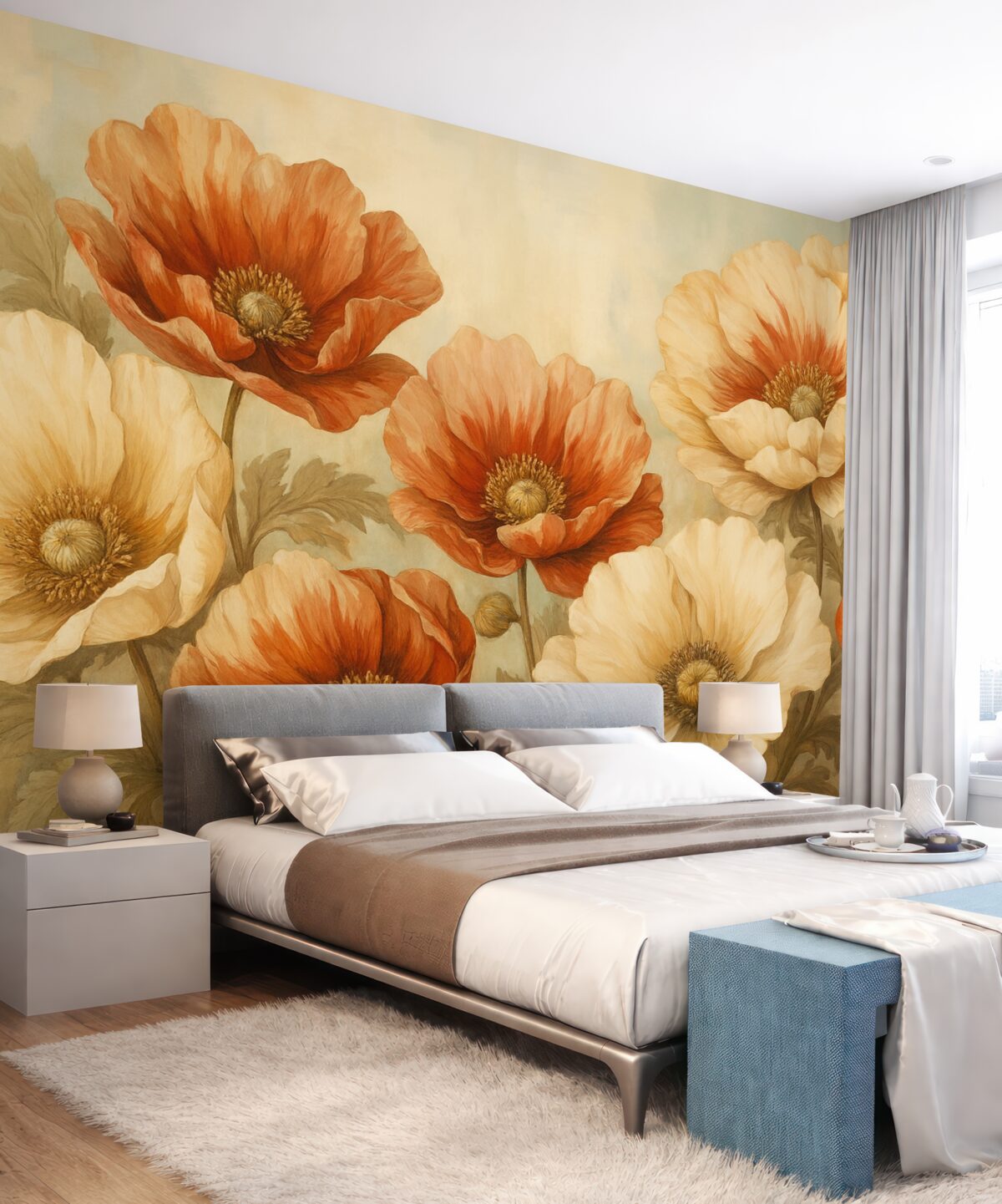 Fototapeta Maki w stylu retro.