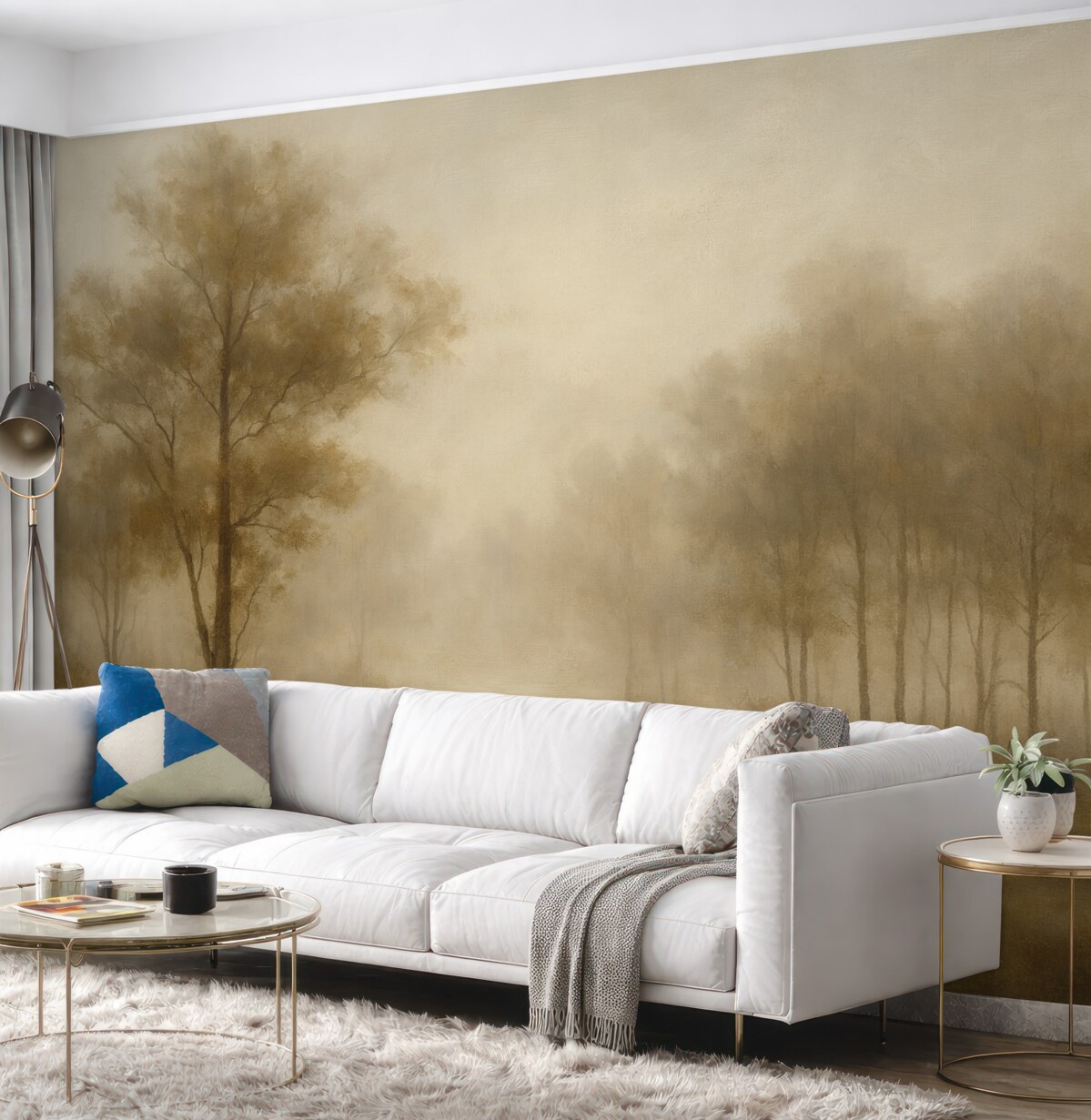 Fototapeta Abstrakcyjny las z efektem brązu.