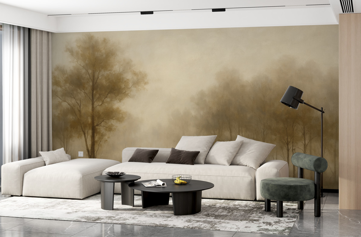 Fototapeta Abstrakcyjny las z efektem brązu.