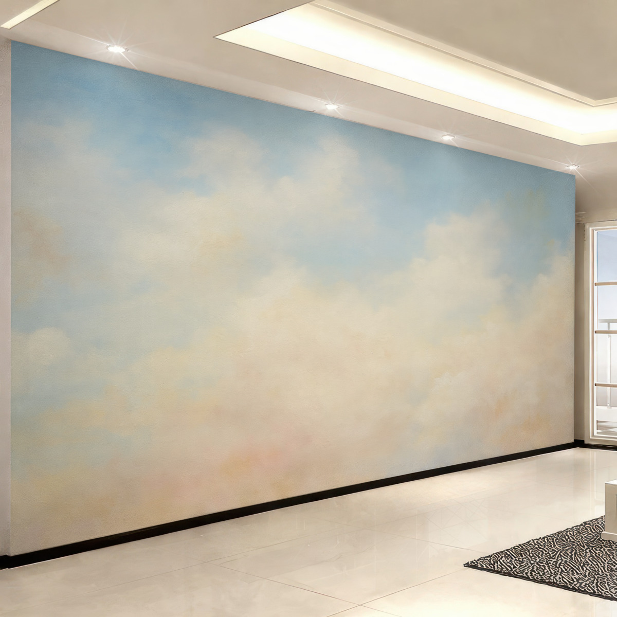 Fototapeta Abstrakcyjne niebo z chmurami w klimacie grunge.