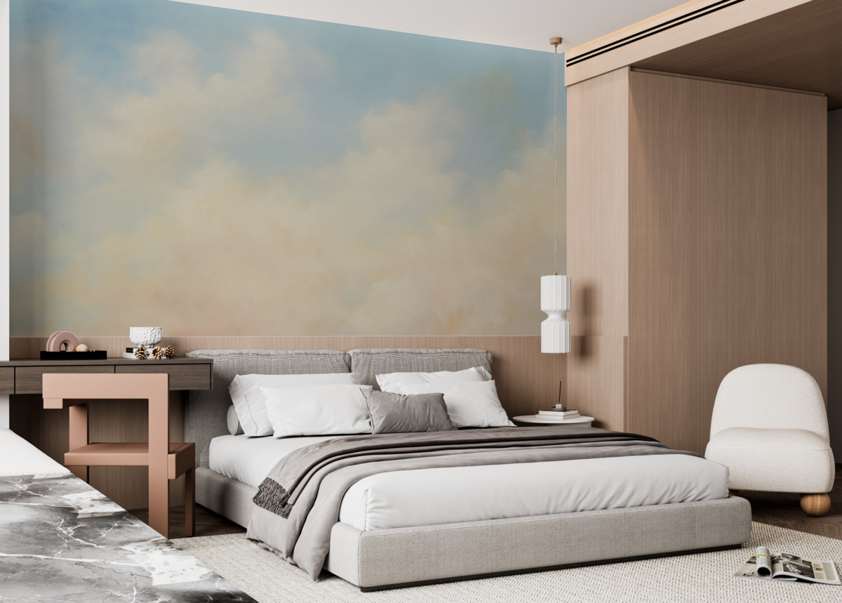 Fototapeta Abstrakcyjne niebo z chmurami w klimacie grunge.