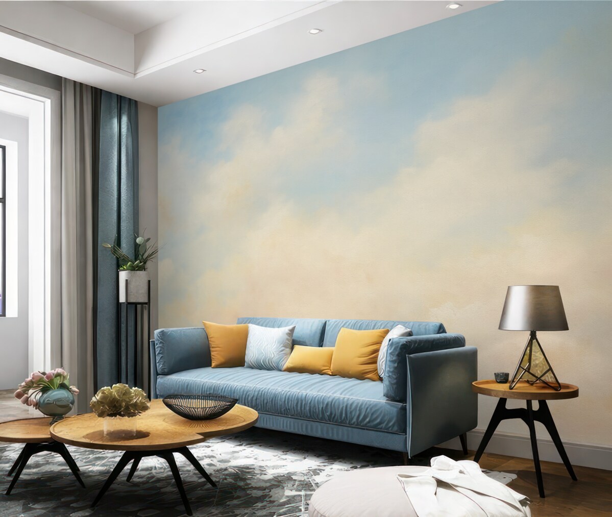 Fototapeta Abstrakcyjne niebo z chmurami w klimacie grunge.