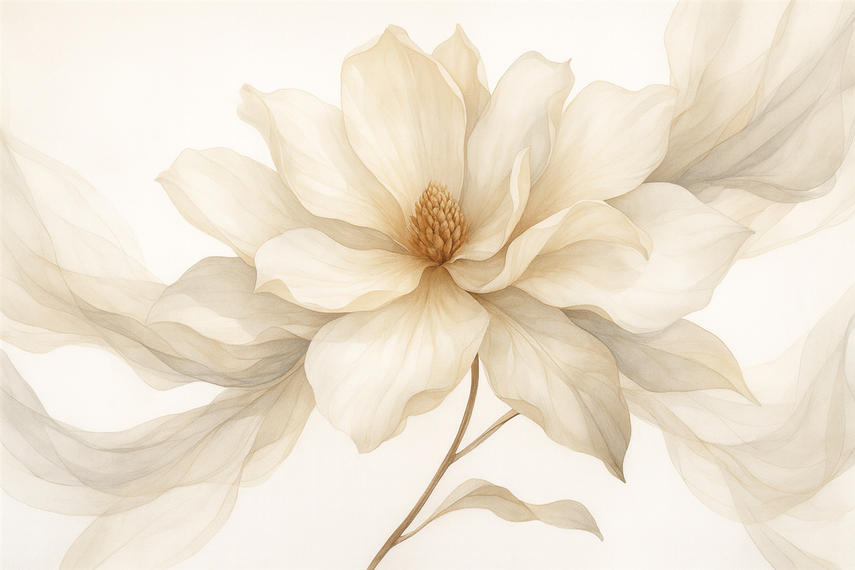 Fototapeta Stylowy kwiat w delikatnych odcieniach.