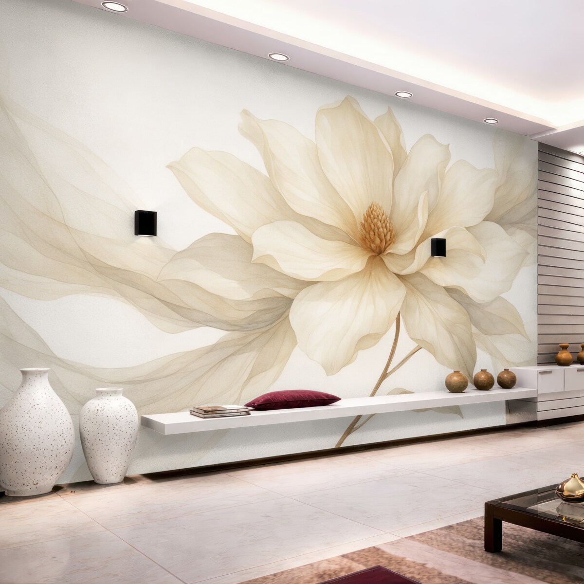 Fototapeta Stylowy kwiat w delikatnych odcieniach.