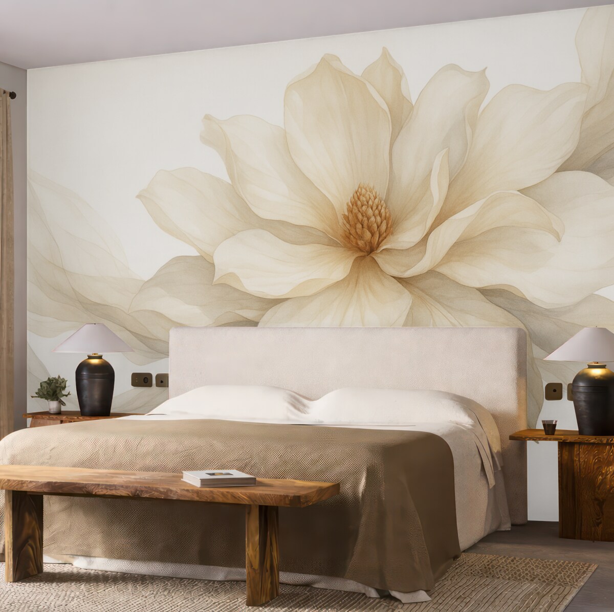 Fototapeta Stylowy kwiat w delikatnych odcieniach.