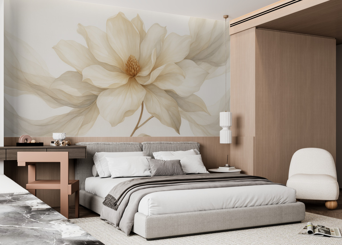 Fototapeta Stylowy kwiat w delikatnych odcieniach.