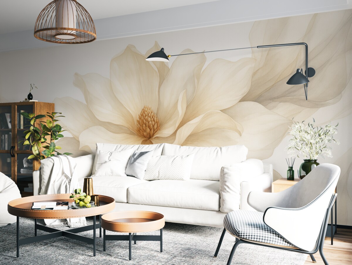 Fototapeta Stylowy kwiat w delikatnych odcieniach.