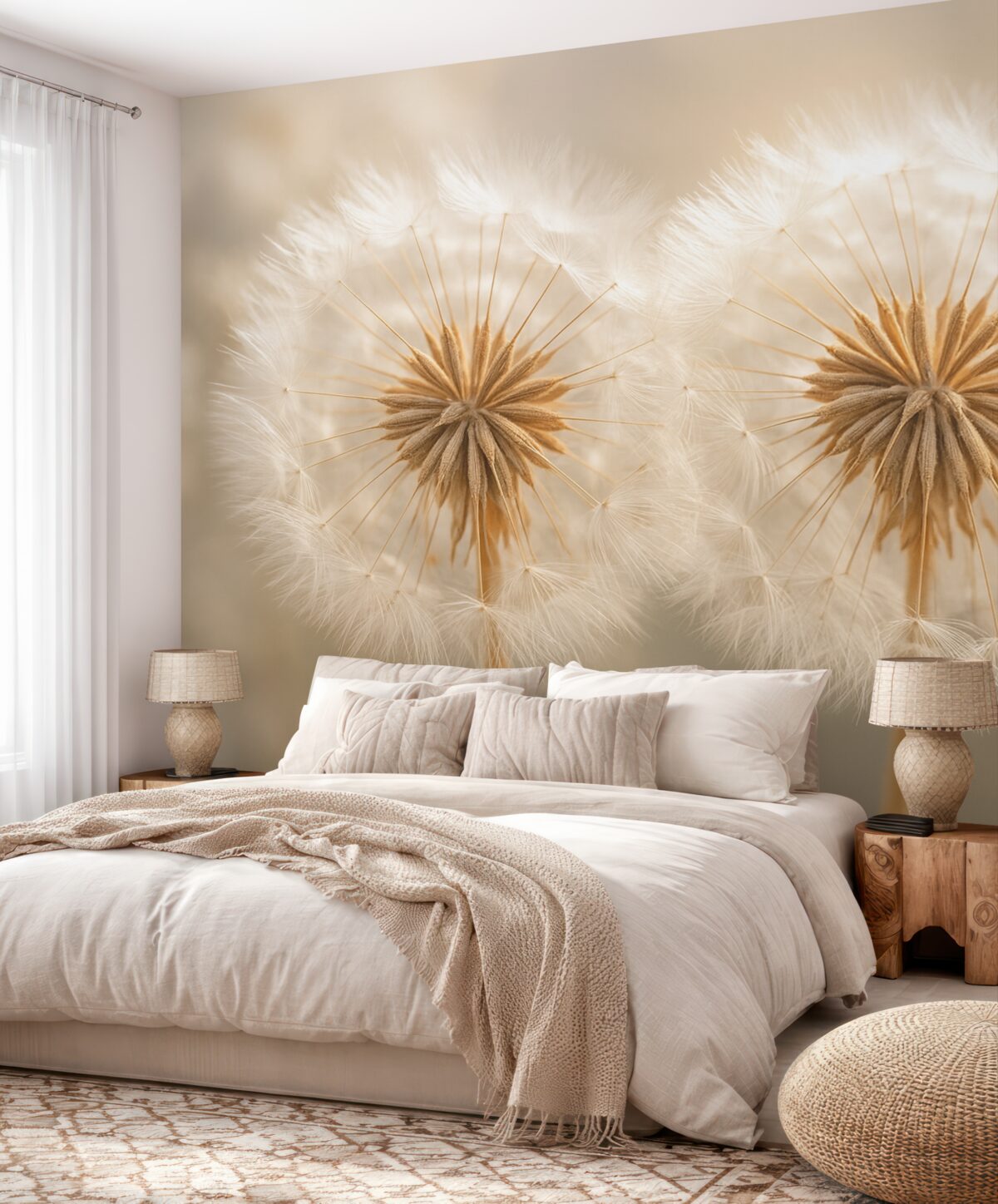 Fototapeta Subtelne mlecze i promienie słoneczne.