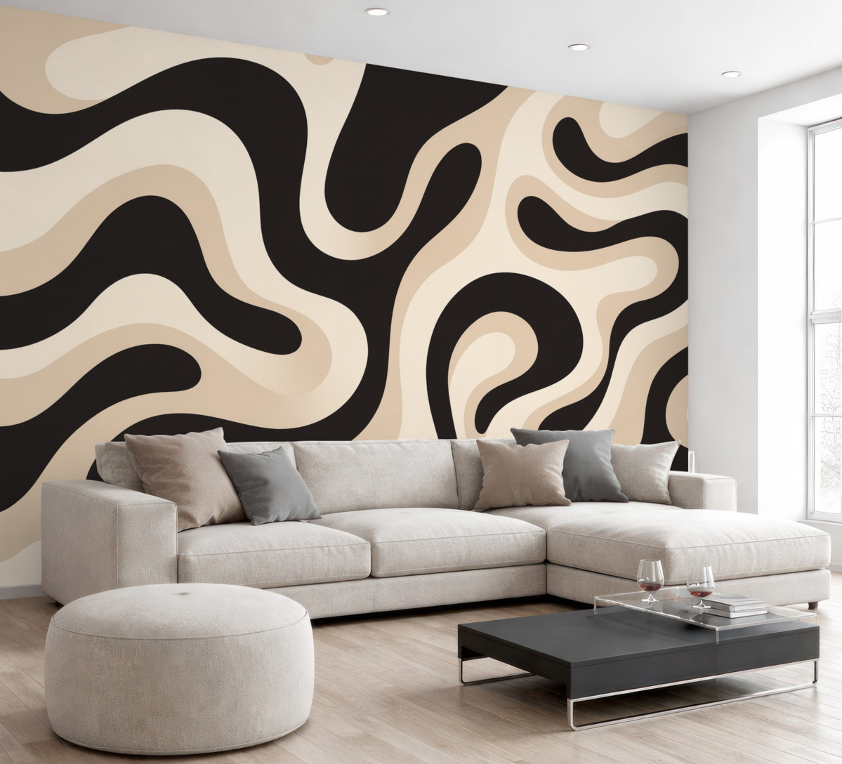 Fototapeta Abstrakcyjna aranżacja fal.