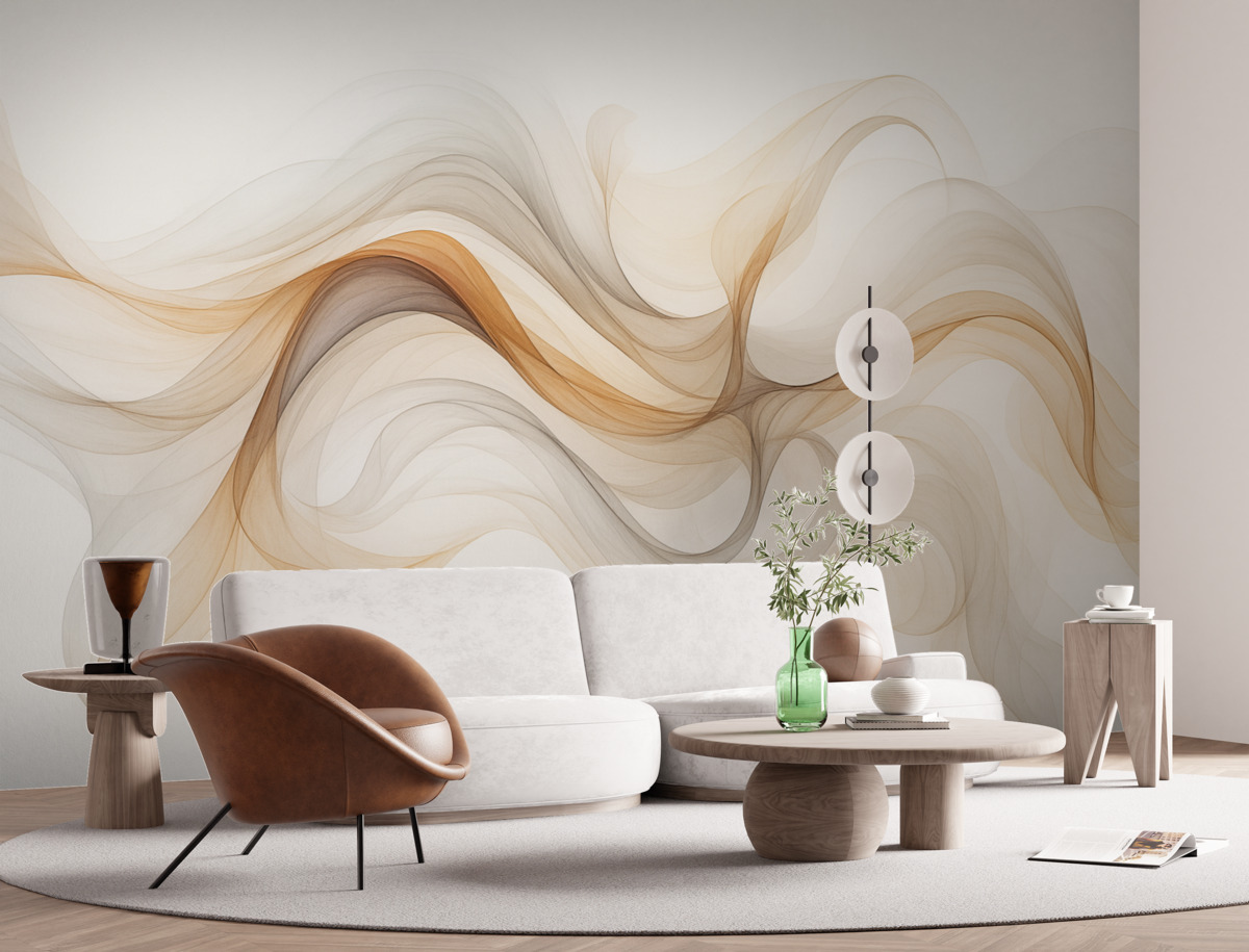 Fototapeta Abstrakcja z delikatnymi falami.