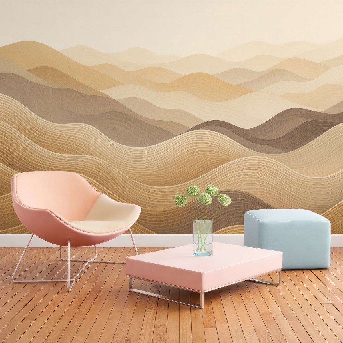 Fototapeta Abstrakcyjne kształty w postaci fal.