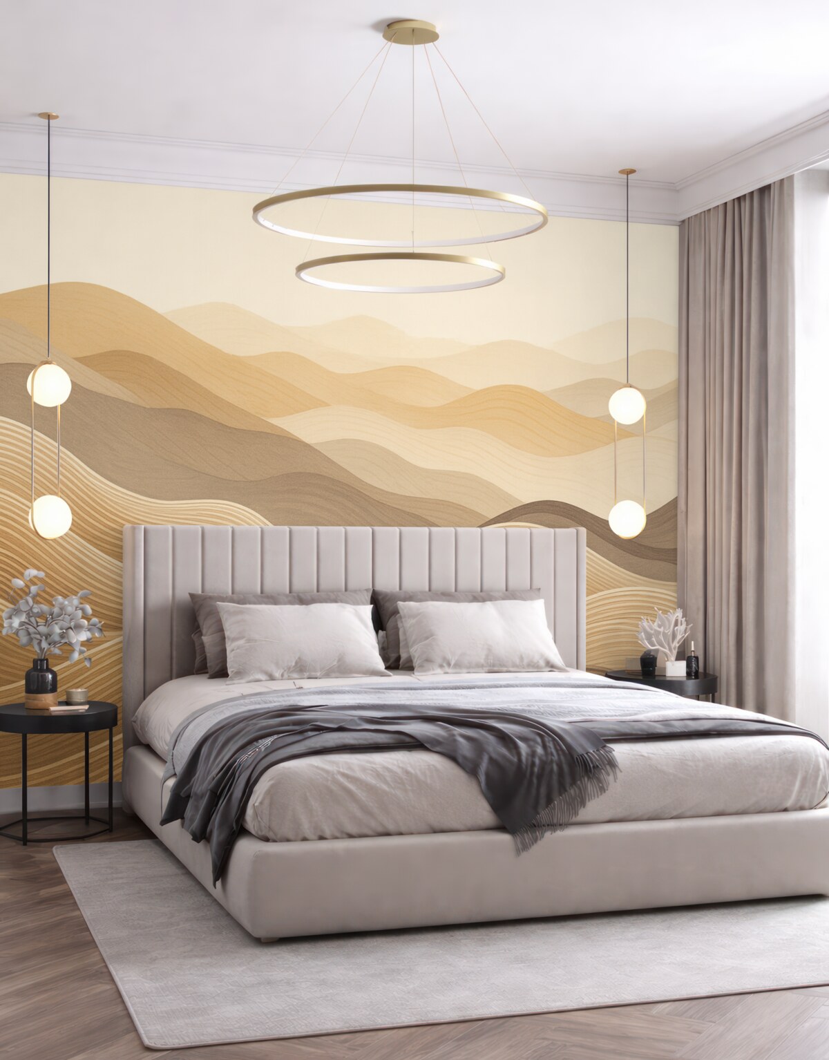 Fototapeta Abstrakcyjne kształty w postaci fal.