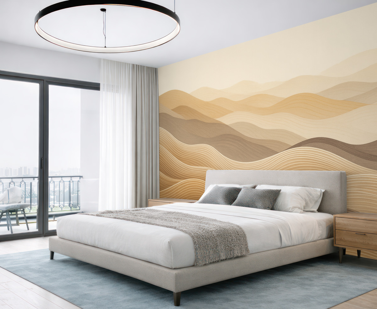 Fototapeta Abstrakcyjne kształty w postaci fal.