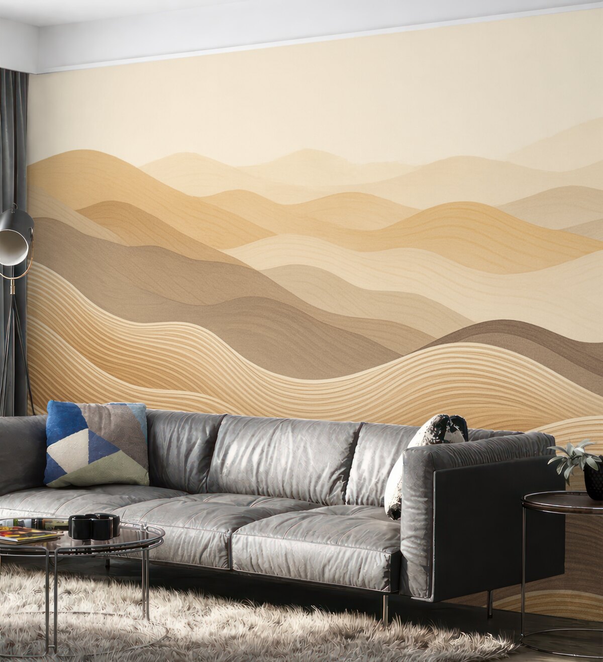 Fototapeta Abstrakcyjne kształty w postaci fal.