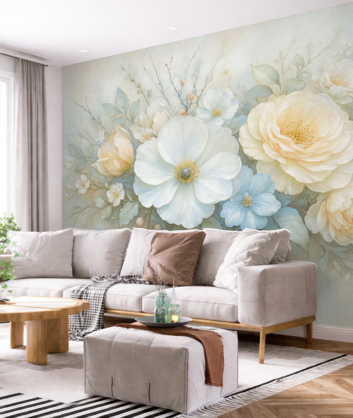 Fototapeta kompozycja florystyczna w stylu obrazów olejnych