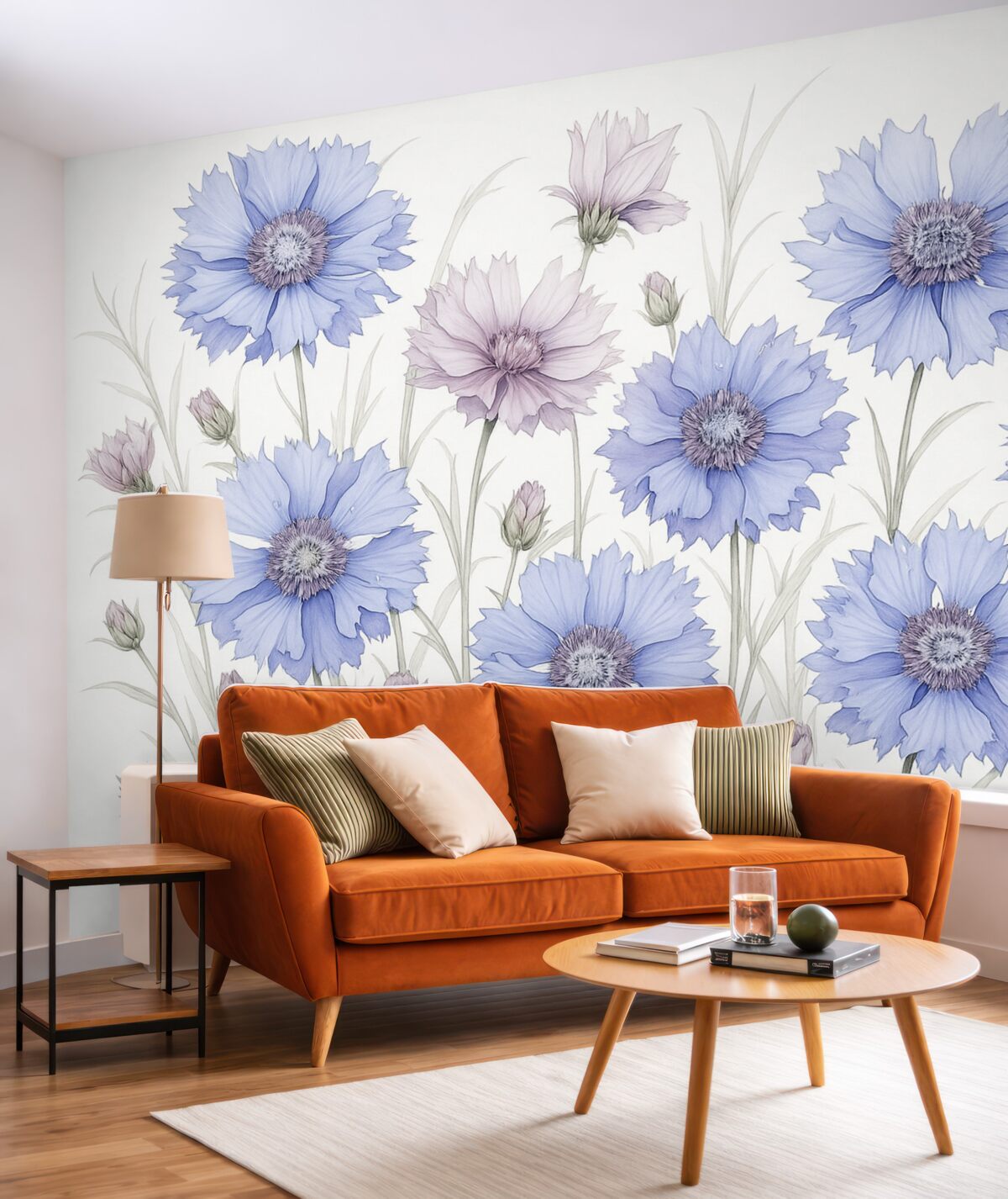 Fototapeta Chabry jako naśladownictwo akwareli.